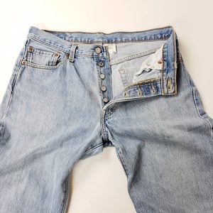 Levis 501 Button Fly Jeans Faded 34x34